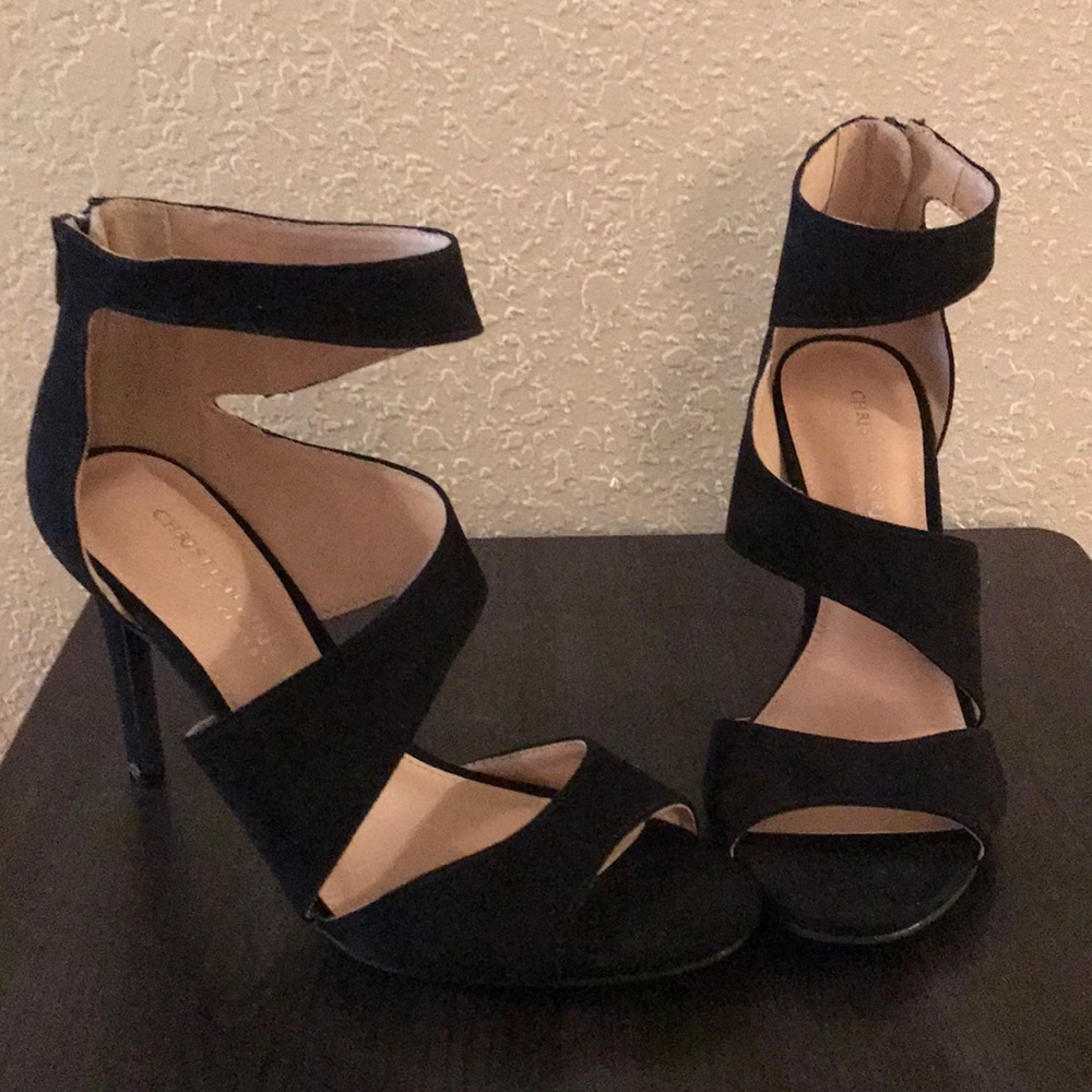 Black Suede Stilettos